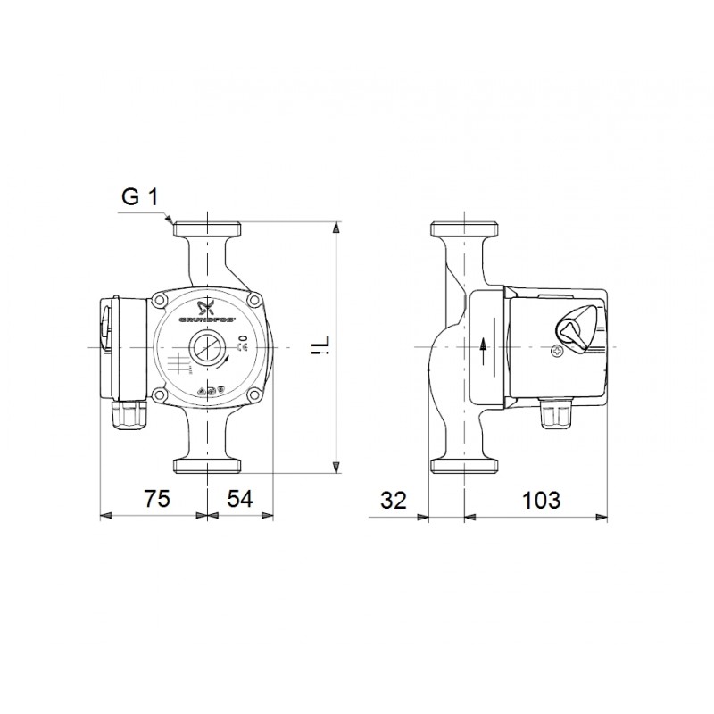 Grundfos UPS Solar Pumpe 15 80 130 Mm 59508500