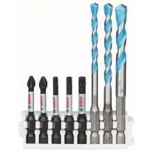 BOSCH Bohrer und Schrauberbit-Set, ImpactControl Hex-9 MultiConstuction