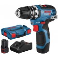 BOSCH GSR 12V-35 FC Akku-Bohrschrauber L-BOXX, 2x akku 3,0 Ah,bohrfutteraufsatz 06019H3001