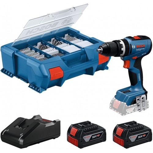 BOSCH GSB 18V-65 PROFESSIONAL Akku-Schlagbohrschauber, 2 x 4.0Ah, L-case 06019N3307