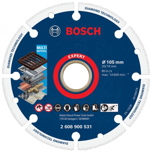 BOSCH Diamant-Metallscheibe, 105x20/16mm 2608900531