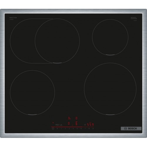 Bosch Serie 6 Induktionskochfeld 60 cm Schwarz, Mit Rahmen aufliegend PIF645HB1E