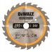 DeWALT DT1949-QZ Kreissaegeblatt für Akku-Handkreissägen, 165/20 mm, 24WZ