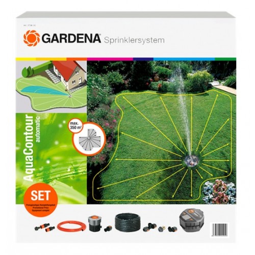 GARDENA AquaContour Komplett-Set miit Vielflächen- Versenkregner 2708-20 GARDENA AquaContour Komplett-Set miit Vielflächen- Versenkregner 2708-20