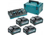 Makita 191U28-6 Starter Set Li-ion XGT 40V 4xBL4040+1xDC40RB+Makpac