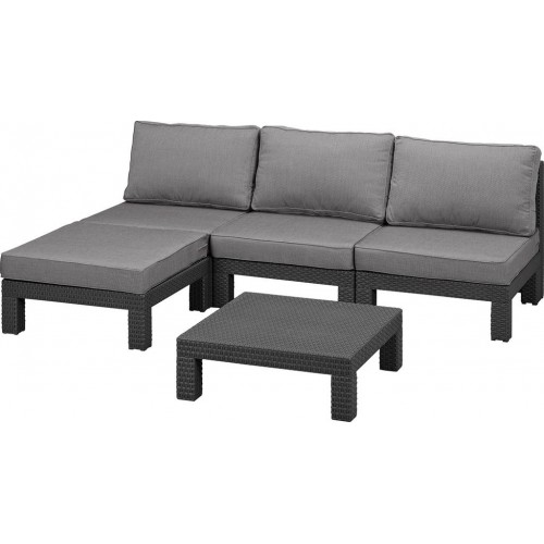 ALLIBERT NEVADA LOW Loungeset, graphit/grau 17193926 ALLIBERT NEVADA LOW Loungeset, graphit/grau 17193926