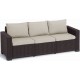 ALLIBERT CALIFORNIA 3-Sitzer Sofa 199 x 68 x 72 cm, Rattan-Optik, braun/beige 17196779