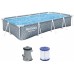 BESTWAY Steel Pro Frame Pool, 366 x 201 x 66 cm, Set mit Filterpumpe 561FV