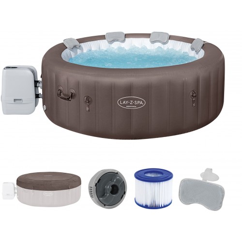 BESTWAY Lay-Z-Spa Dominica HydroJet Energiespar-Whirlpool, 196 x 71 cm, 6 Personen 6001S