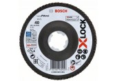 BOSCH gewinkelte Fächerschleifscheibe Best für Metall, X-Lock, X571, 125 mm 2608619201