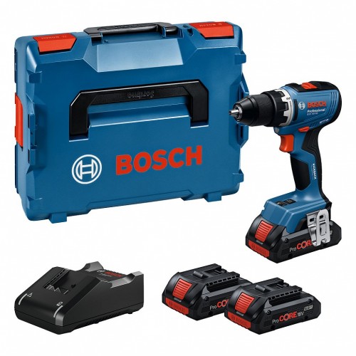 BOSCH GSR 18V-65 PROFESSIONAL Akku-Bohrschrauber, 3× ProCORE 4.0Ah, L-Boxx 06019N3208