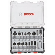 BOSCH 15-teiliges Fräser-Set, 6-mm-Schaft 2607017471