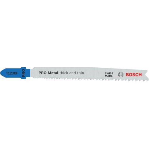 BOSCH PRO Metal thick and thin T123XF Stichsägeblatt, 100 mm, 100-tlg. 2608638700