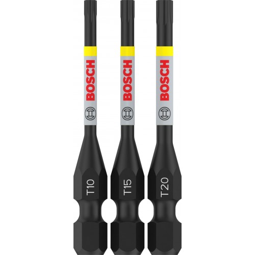 BOSCH PRO Torx Impact Bit Set, T10, T15, T20, 55 mm, 3-tlg. 2608521U54