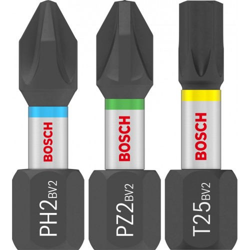 BOSCH PRO Impact Schrauberbit Set, PH2(x5)/PZ2(x5)/T20(x5)/T25(x5)/T30(x5), 25 mm, 25-tlg.