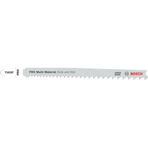 BOSCH PRO Multi Material thick and thin T345XF Stichsägeblatt, 132 mm, 2-tlg. 2608655101