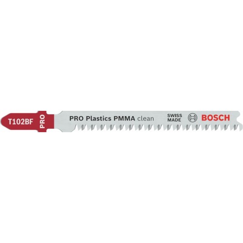 BOSCH PRO Plastics PMMA clean T102BF Stichsägeblatt, 92 mm, 2-tlg. 2608655102