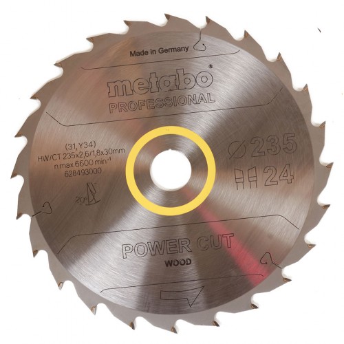 Metabo Sägeblatt für Kreissägen 235X30, Z24 WZ 20° 628493000