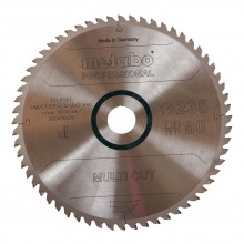 Metabo Sägeblatt „multi cut – professional“, 235x30, Z60 FZ/TZ 5° 628495000