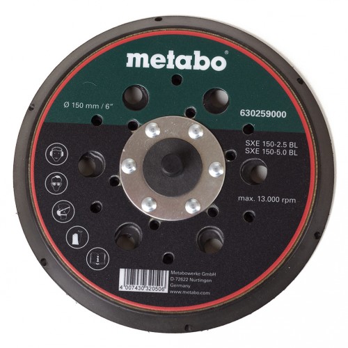 Metabo Schleifteller 150 mm,"multi-hole",mittelharte Ausführung,mit Kletthaftung 630259000