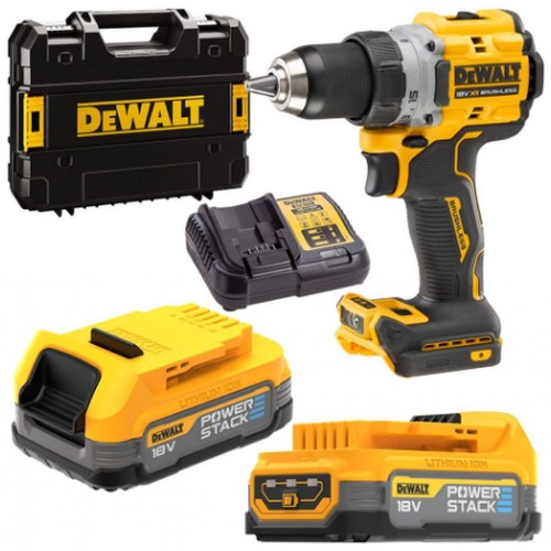 DeWALT DCD800E2T-QW Akku-Bohrschrauber XR (90Nm/18V/2x1,7Ah PowerStack) Tstak