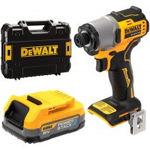 DeWALT DCF840E1T-XJ Akku-Schlagschrauber 1/4" (192Nm/18V/1x1,7Ah PowerStack) Tstak