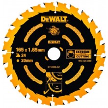 DeWALT DT10624-QZ Kreissägeblatt Akku 165 x 20 mm 24WZ