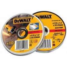 DEWALT DT43922 Trennscheibe Edelstahl flach 125 x 1,2 mm, 10 st.