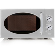 DOMO Mikrowelle 900W, Silberfarben/Grau DO302