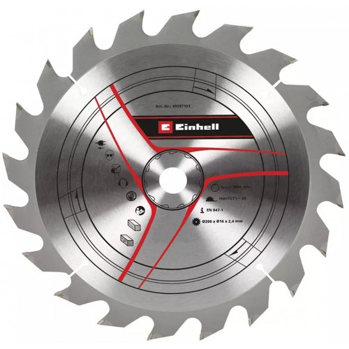 Einhell Stat. Sägen-Zubehör Sägebl. HM 200x16mm Z20 49587151