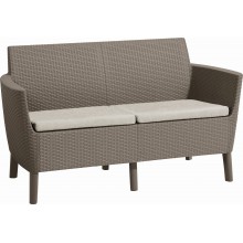 KETER SALEMO 2-Sitzer Sofa, 133 x 67 x 76 cm, cappuccino/beige 17209038