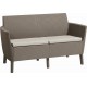 KETER SALEMO 2-Sitzer Sofa, 133 x 67 x 76 cm, cappuccino/beige 17209038