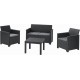 KETER ELODIE 2 SEATER Lounge-Set 4-tlg., graphit/grau 17209485