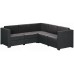 B-Ware KETER PROVENCE Loungeecke, 194 x 194 x 77 cm, graphit/grau 17209115 ausgepackt!!