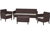 KETER SALEMO 3 SEATER Lounge-Set, braun/beige 17205990