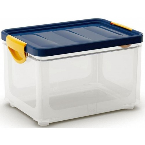 KIS CLIPPER BOX M 20L 40x28,5x24,5cm transparent/blau