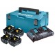 Makita 198091-4, Set Li-ion LXT 18V 4xBL1860B + DC18RD Ladegerät + Makpac Gr.3