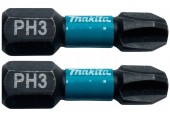 Makita B-63622 Torsion Bit 1/4" Impact Black PH3, 25mm/2Stk.