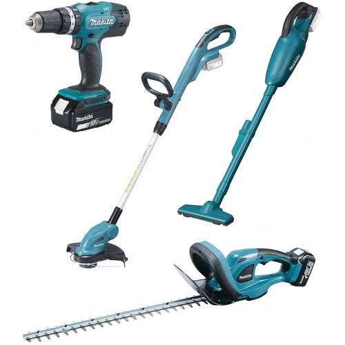 Makita DLX4093 Akku-Set DHP453Z+DUR181Z+DCL180Z+DUH523Z Li-ion LXT 18V (2xBL1830B+DC18RC)