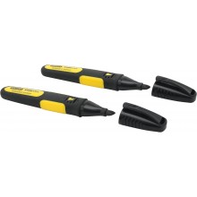 Stanley 0-47-314 FatMax Permanentmarker mit breiter Spitze, schwarz, 2 Stück