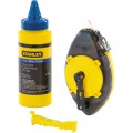 Stanley 0-47-465 PowerWinder Schlagschnur-Set mit blauer Kreide 30m