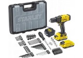 Stanley SFMCD700D2A-QW FatMax V20 Akku-Bohrschrauber 18V mit 100 Zubehörteilen, Koffer