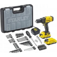 Stanley SFMCD700D2A-QW FatMax V20 Akku-Bohrschrauber 18V mit 100 Zubehörteilen, Koffer