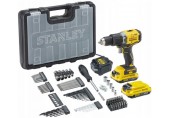 Stanley SFMCD715D2A-QW FatMax V20 Akku-Schlagbohrschrauber 18V mit 100 Zubehörteilen