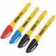 Stanley STHT81391-0 Permanentmarker mit feiner Spitze 4 Stk (2x schwarz, 1x blau, 1x rot)