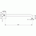 Hansgrohe Brausearm 389mm DN15 edelstahl-optik 27413800