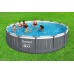 BESTWAY Steel Pro Max Frame Pool 457 x 107 cm, Komplett-Set mit Filterpumpe 561GD