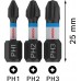 BOSCH PRO PH Impact Bit, PH1 x 25, PH2 x 25, PH3 x 25 mm, 3-tlg. 2608522470