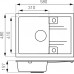 FERRO MEZZO II Granitspüle, 580x480mm, Grau DRGM48/58GA