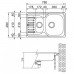 Franke Polar PXN 651-78, 780x490 mm Edelstahl Einbauspüle 101.0252.192